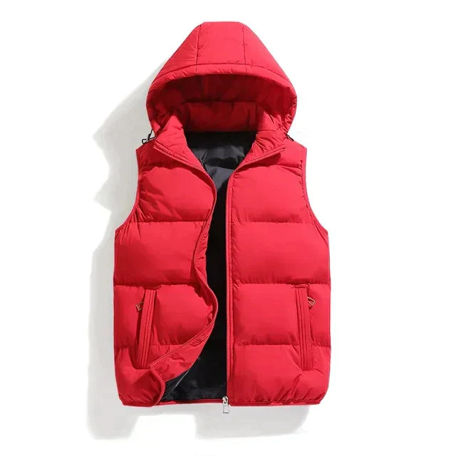 Heren Gewatteerde Bodywarmer met Capuchon