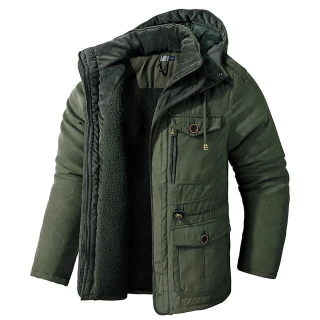 Warme Winterjas met Bontvoering