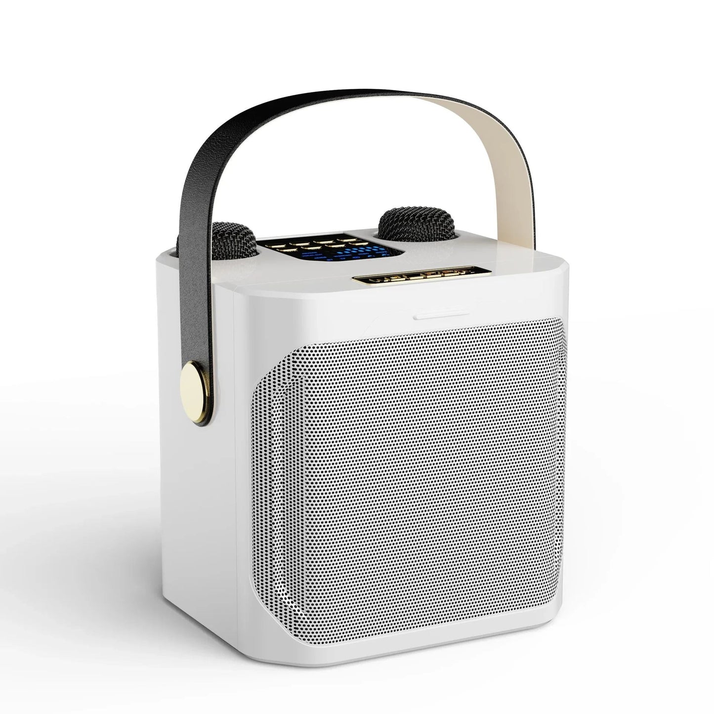 Krachtige Karaoke Bluetooth Luidspreker – Draagbare 360° Stereo Surround Draadloze Subwoofer met Dubbele Microfoon Boombox