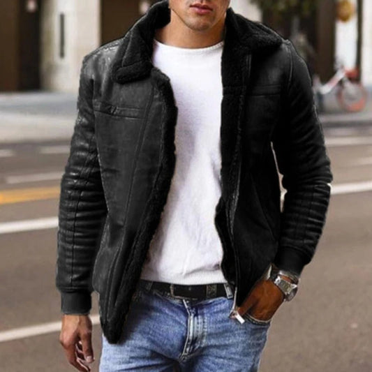 Hessel- Heren Leren Winterjas
