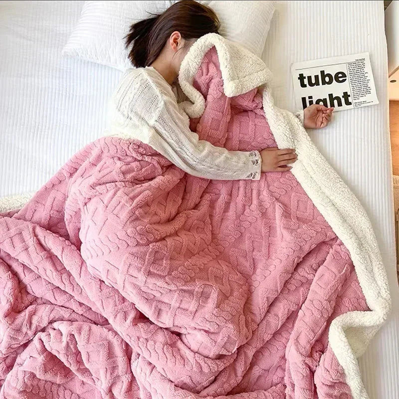 Dikke Winter Fleece Deken - LuxyCozy