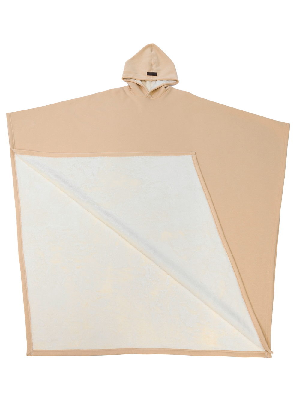Luxe Fleece Poncho met Capuchon