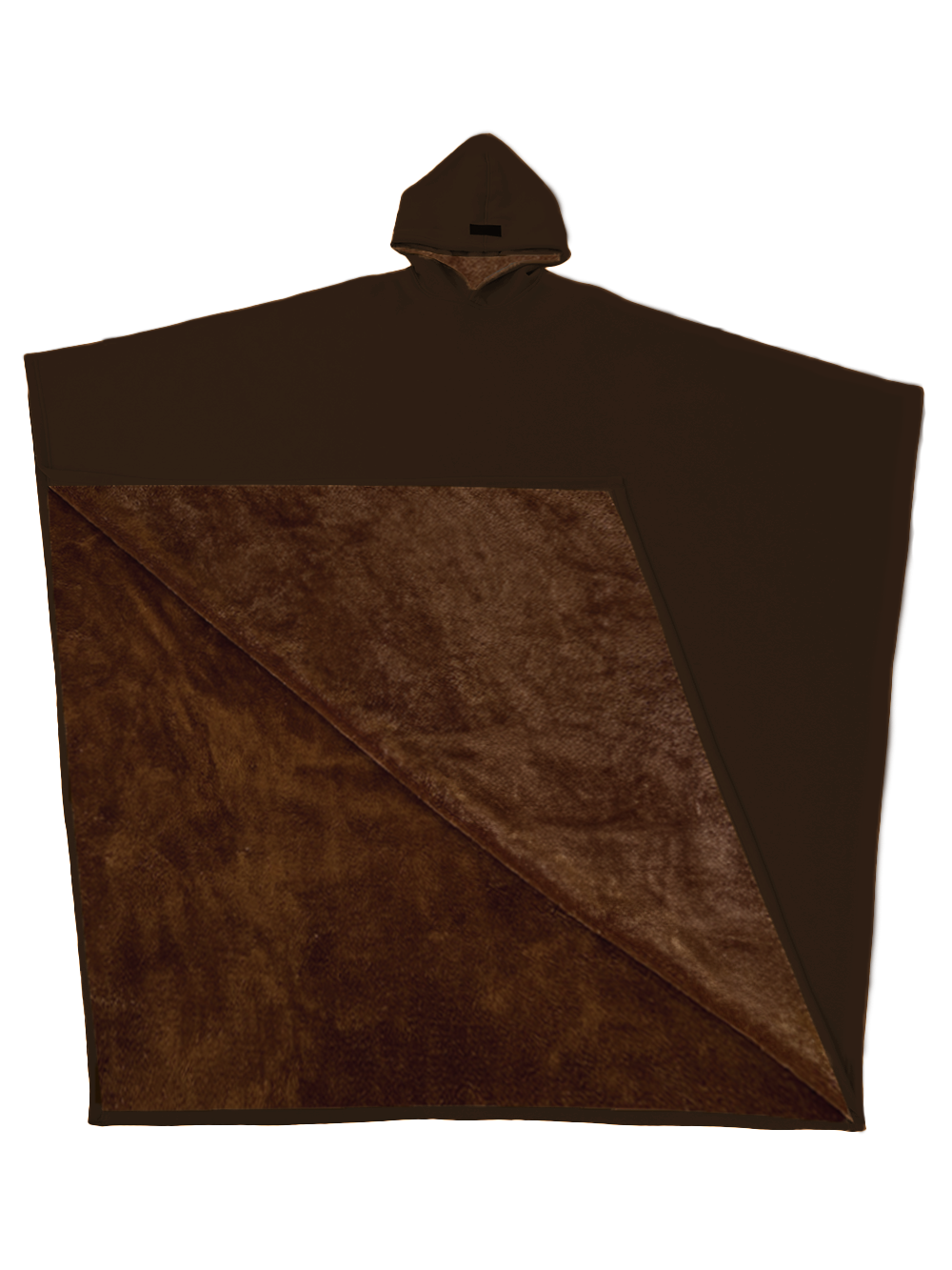 Luxe Fleece Poncho met Capuchon