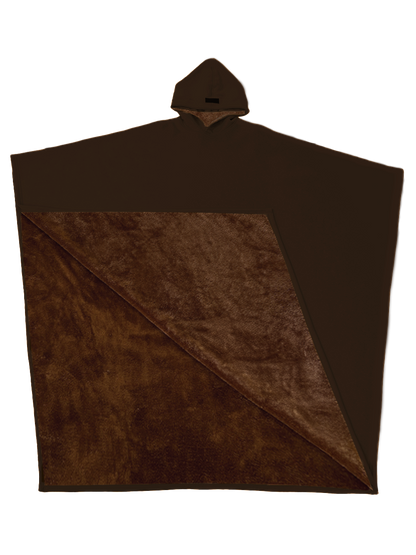 Luxe Fleece Poncho met Capuchon