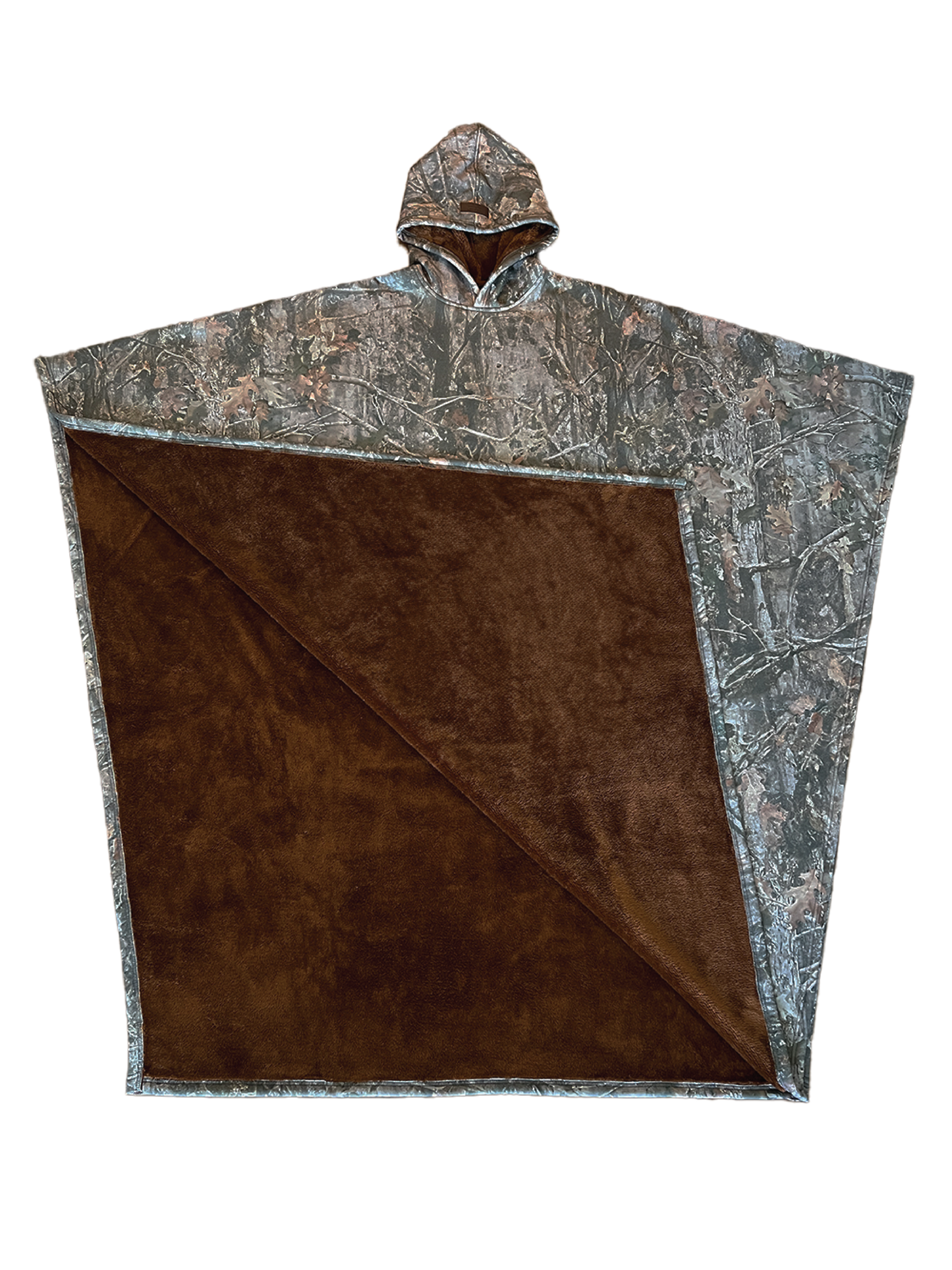 Luxe Fleece Poncho met Capuchon