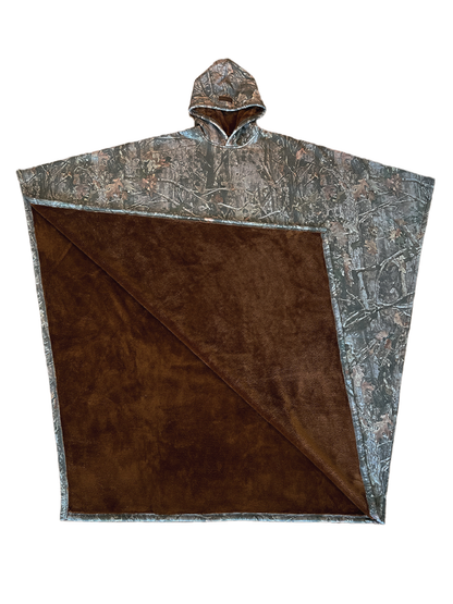 Luxe Fleece Poncho met Capuchon