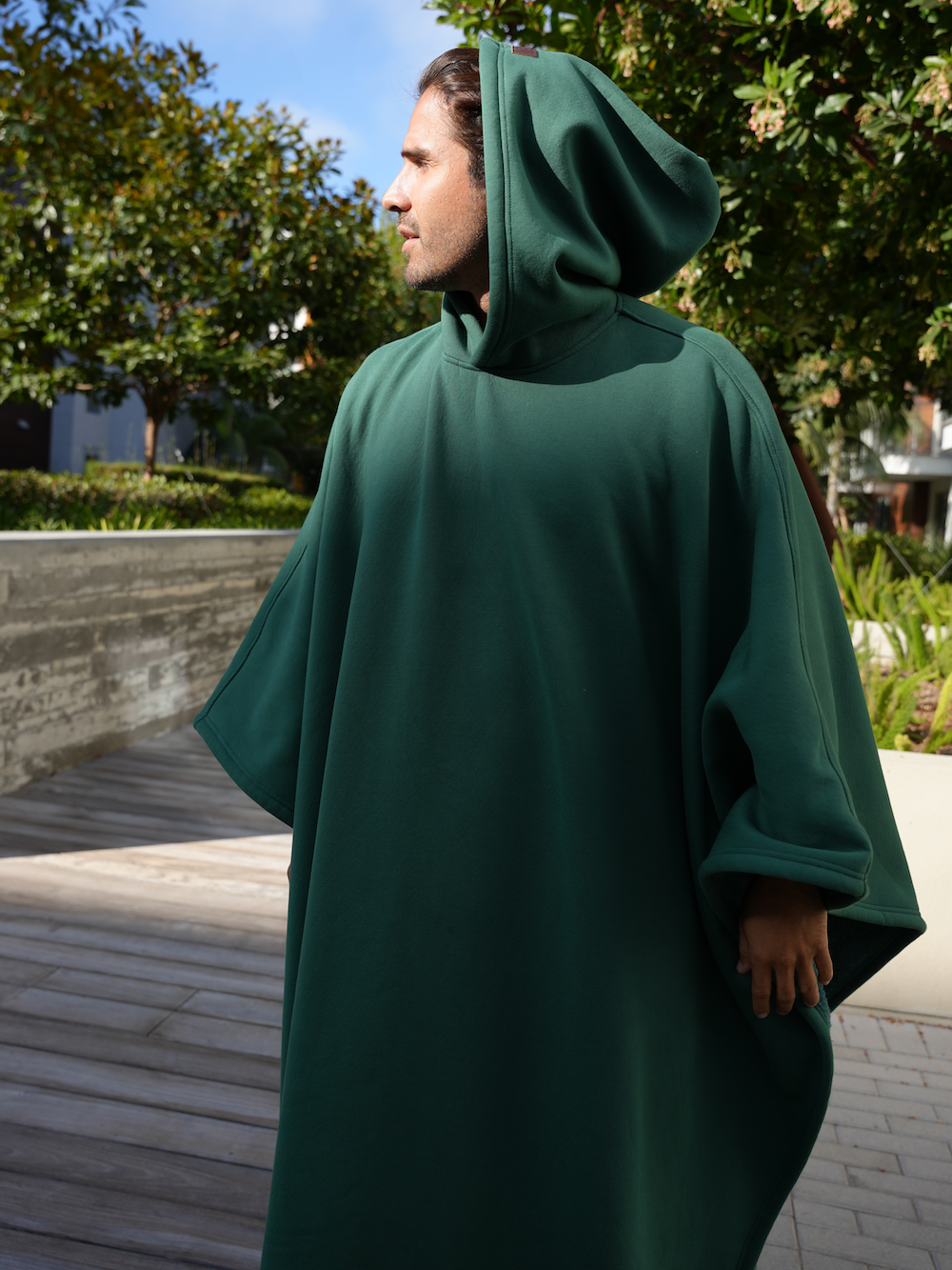 Luxe Fleece Poncho met Capuchon
