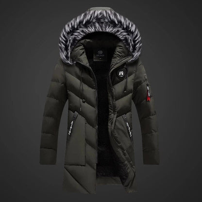 Heren Sherpa Gevoerde Lange Winterjas