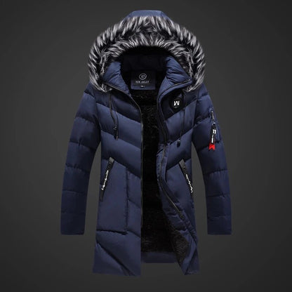 Heren Sherpa Gevoerde Lange Winterjas