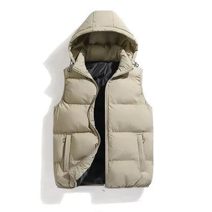 Heren Gewatteerde Bodywarmer met Capuchon