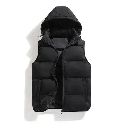 Heren Gewatteerde Bodywarmer met Capuchon
