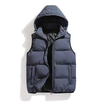 Heren Gewatteerde Bodywarmer met Capuchon