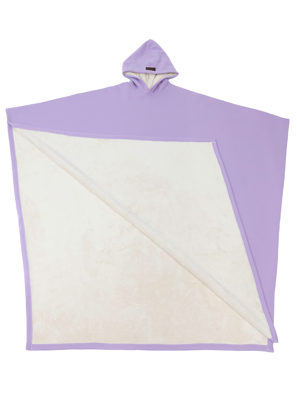 Luxe Fleece Poncho met Capuchon