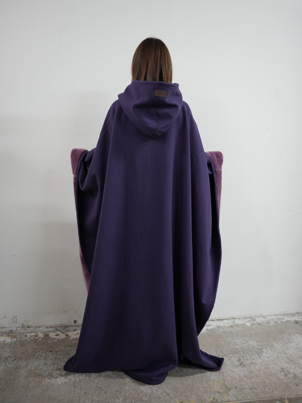 Luxe Fleece Poncho met Capuchon