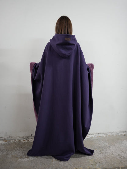 Luxe Fleece Poncho met Capuchon