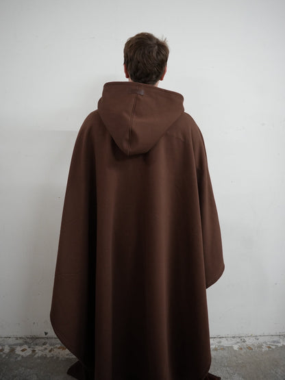 Luxe Fleece Poncho met Capuchon