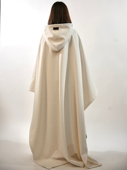 Luxe Fleece Poncho met Capuchon