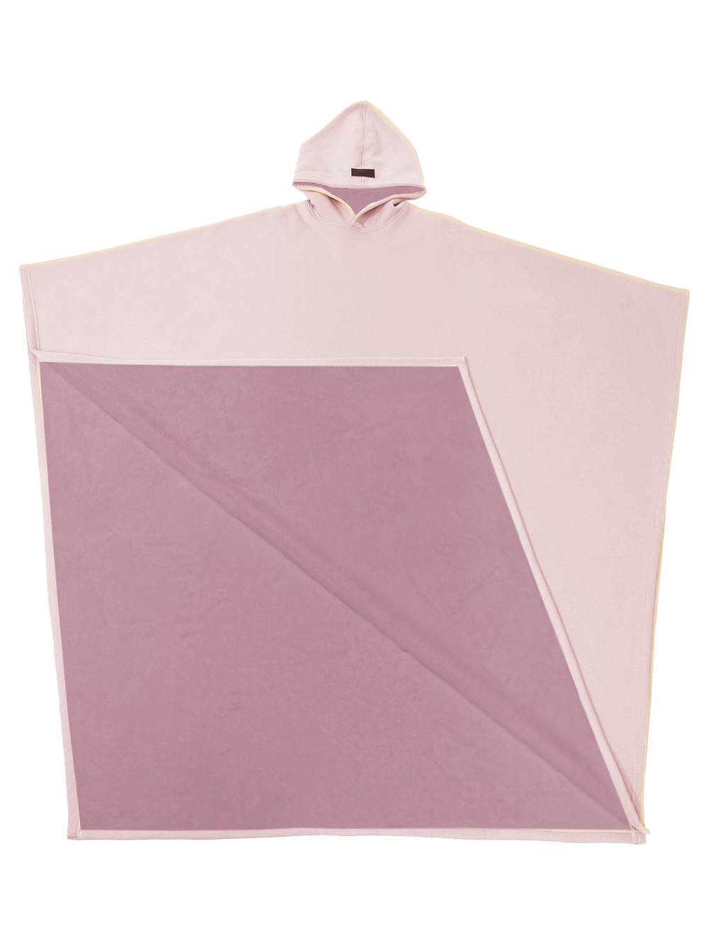 Luxe Fleece Poncho met Capuchon