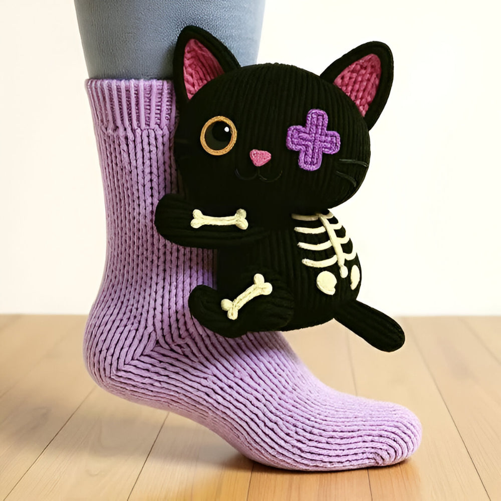 KnusStep Warme Dierensokken van Pluche – Antislip Huissokken met 3D Ontwerp