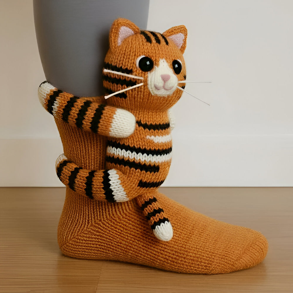 KnusStep Warme Dierensokken van Pluche – Antislip Huissokken met 3D Ontwerp
