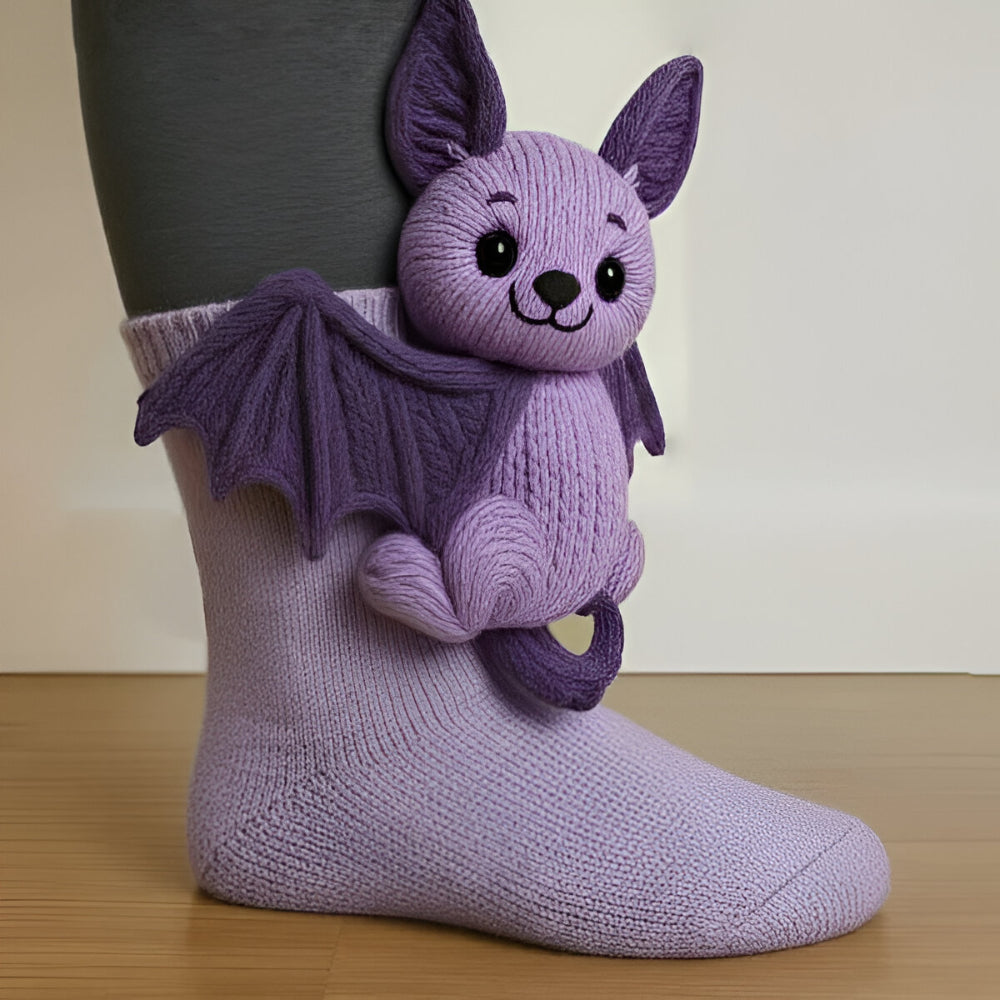 KnusStep Warme Dierensokken van Pluche – Antislip Huissokken met 3D Ontwerp