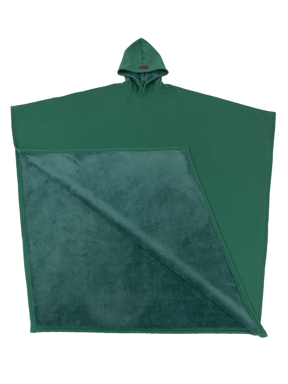 Luxe Fleece Poncho met Capuchon
