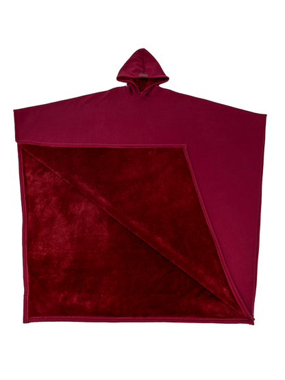Luxe Fleece Poncho met Capuchon
