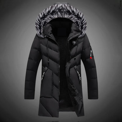 Heren Sherpa Gevoerde Lange Winterjas