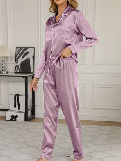 Amber- Luxe Satijnen Dames Pyjama Set
