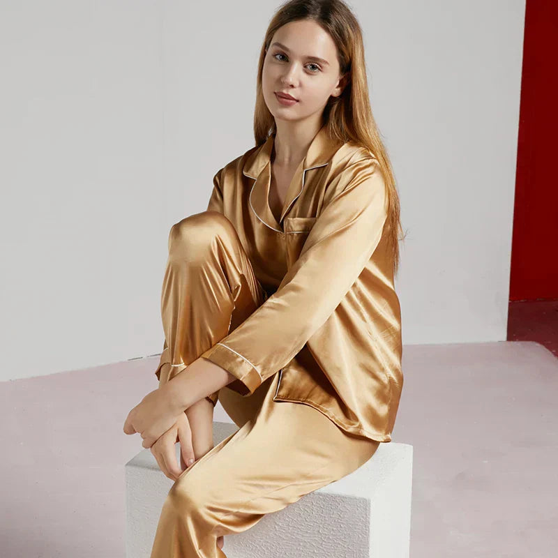 Celeste Zijden Dames Pyjama - Luxe & Comfort