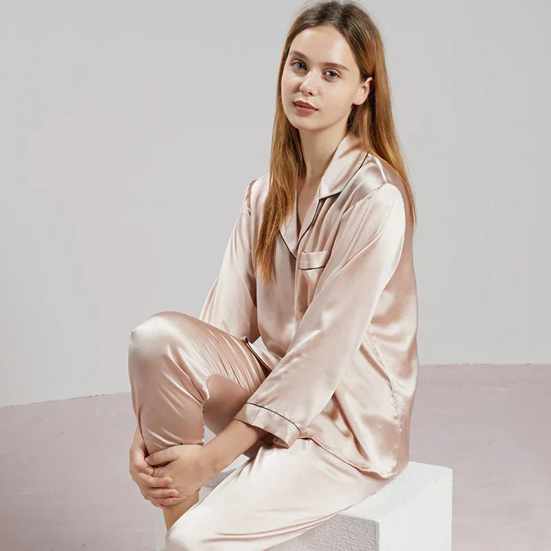 Celeste Zijden Dames Pyjama - Luxe & Comfort