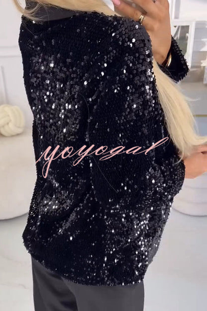 Glinsterende Kerst Blazer Jasje