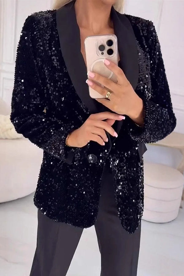 Glinsterende Kerst Blazer Jasje