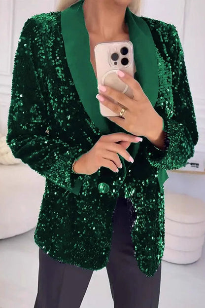 Glinsterende Kerst Blazer Jasje