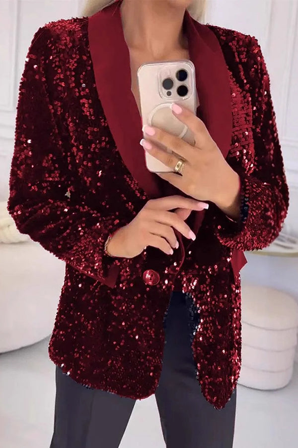 Glinsterende Kerst Blazer Jasje