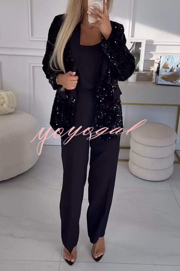 Glinsterende Kerst Blazer Jasje