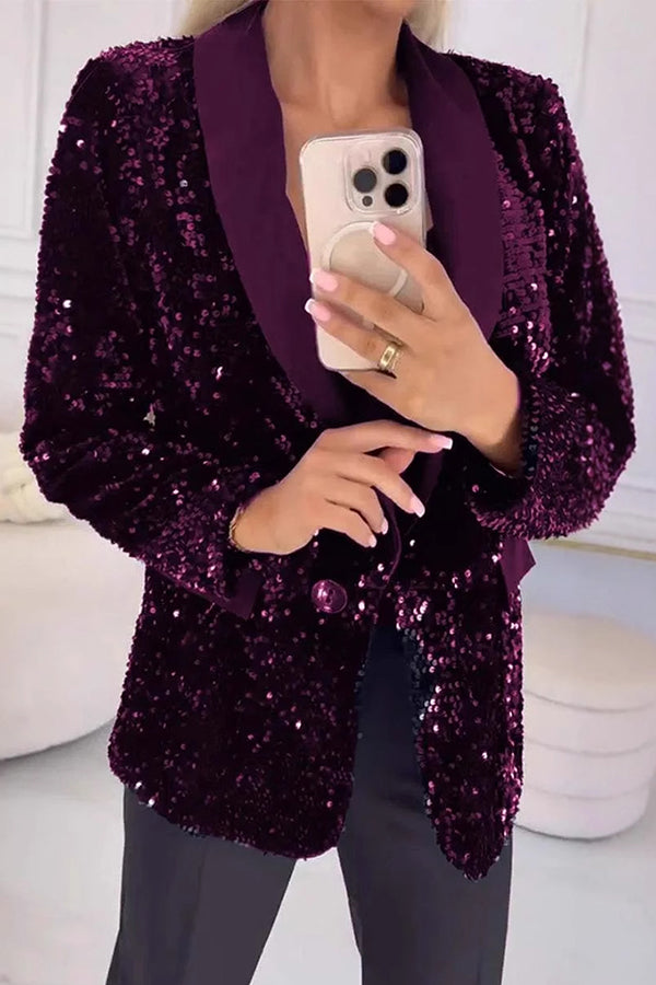 Glinsterende Kerst Blazer Jasje