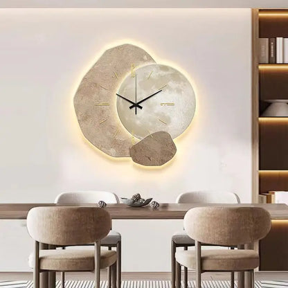 Scandinavische Luxueuze Wandklok | Modern Design & Verlichting