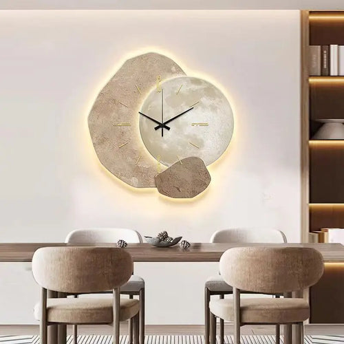 Scandinavische Luxueuze Wandklok | Modern Design & Verlichting