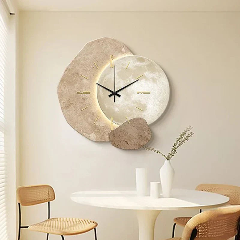 Scandinavische Luxueuze Wandklok | Modern Design & Verlichting