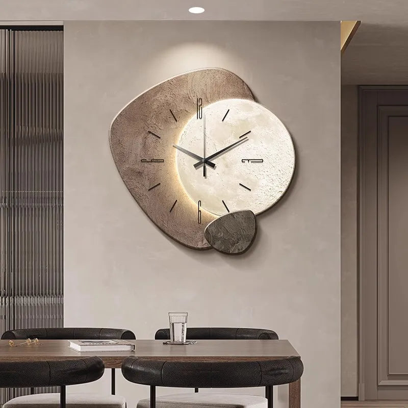 Scandinavische Luxueuze Wandklok | Modern Design & Verlichting