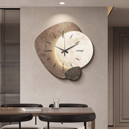 Scandinavische Luxueuze Wandklok | Modern Design & Verlichting