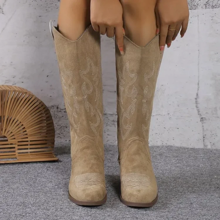 Sienna - Cowboylaarzen Suede | Western Stijl | Dameslaarzen
