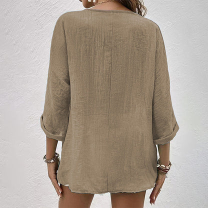 Dames T-shirt met V-hals