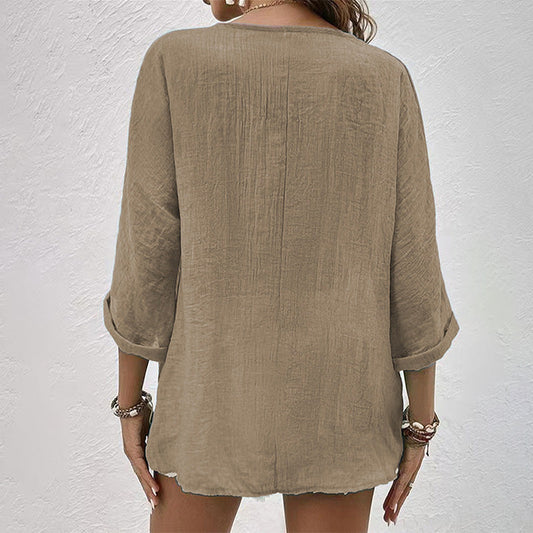 Dames T-shirt met V-hals