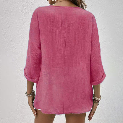 Dames T-shirt met V-hals