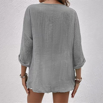 Dames T-shirt met V-hals