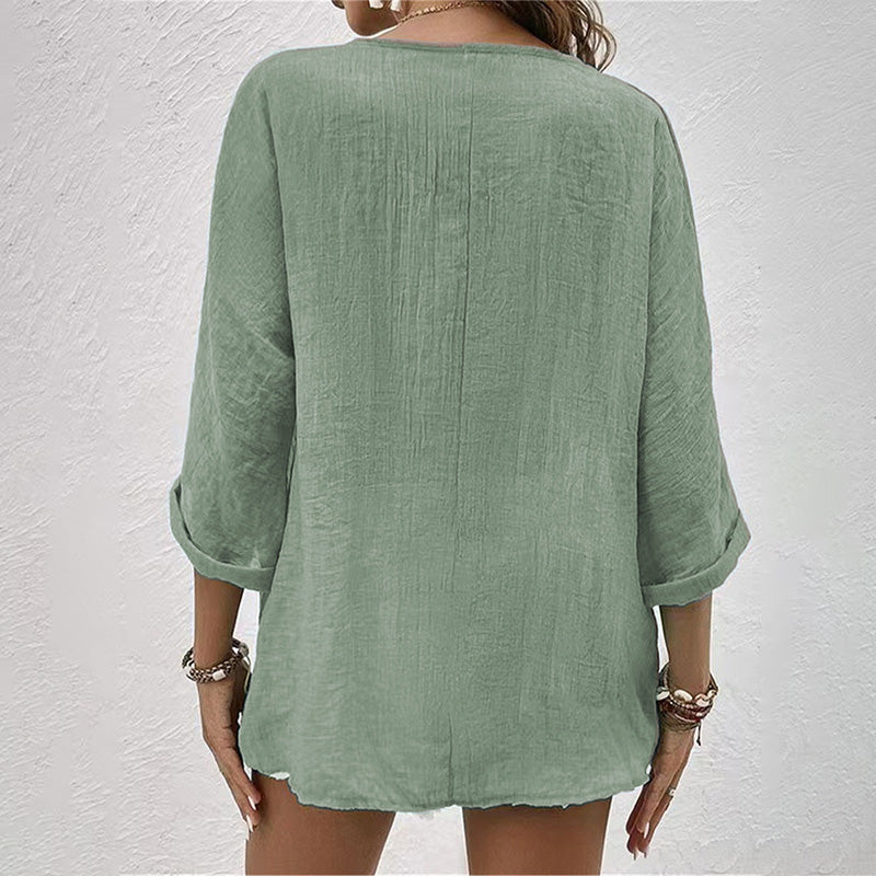 Dames T-shirt met V-hals