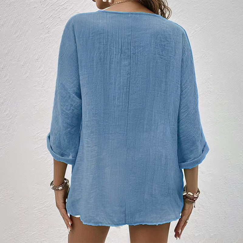 Dames T-shirt met V-hals