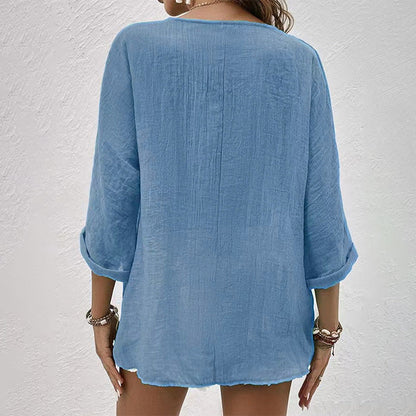 Dames T-shirt met V-hals